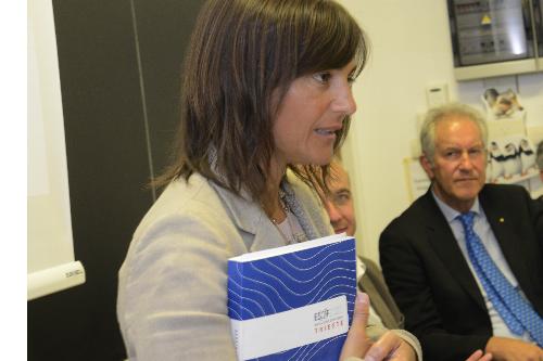 Debora Serracchiani (Presidente Regione Friuli Venezia Giulia) alla presentazione del dossier sulla candidatura di Trieste a sede dell'ESOF (Euroscience open forum) 2020 - Trieste 21/06/2017